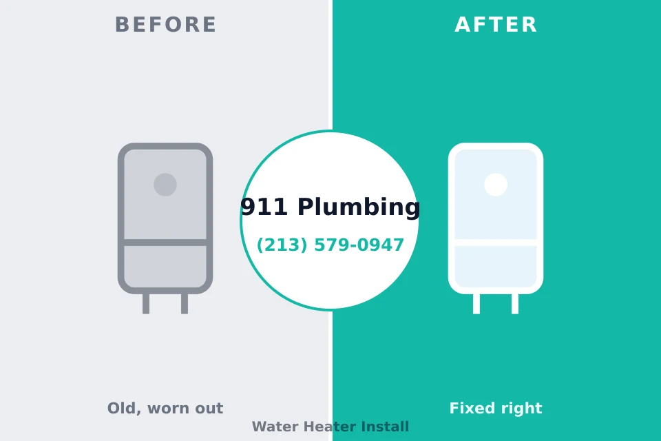 Before and after: plumbing company Pana, IL